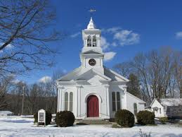 White Clapboard Church in the USA
